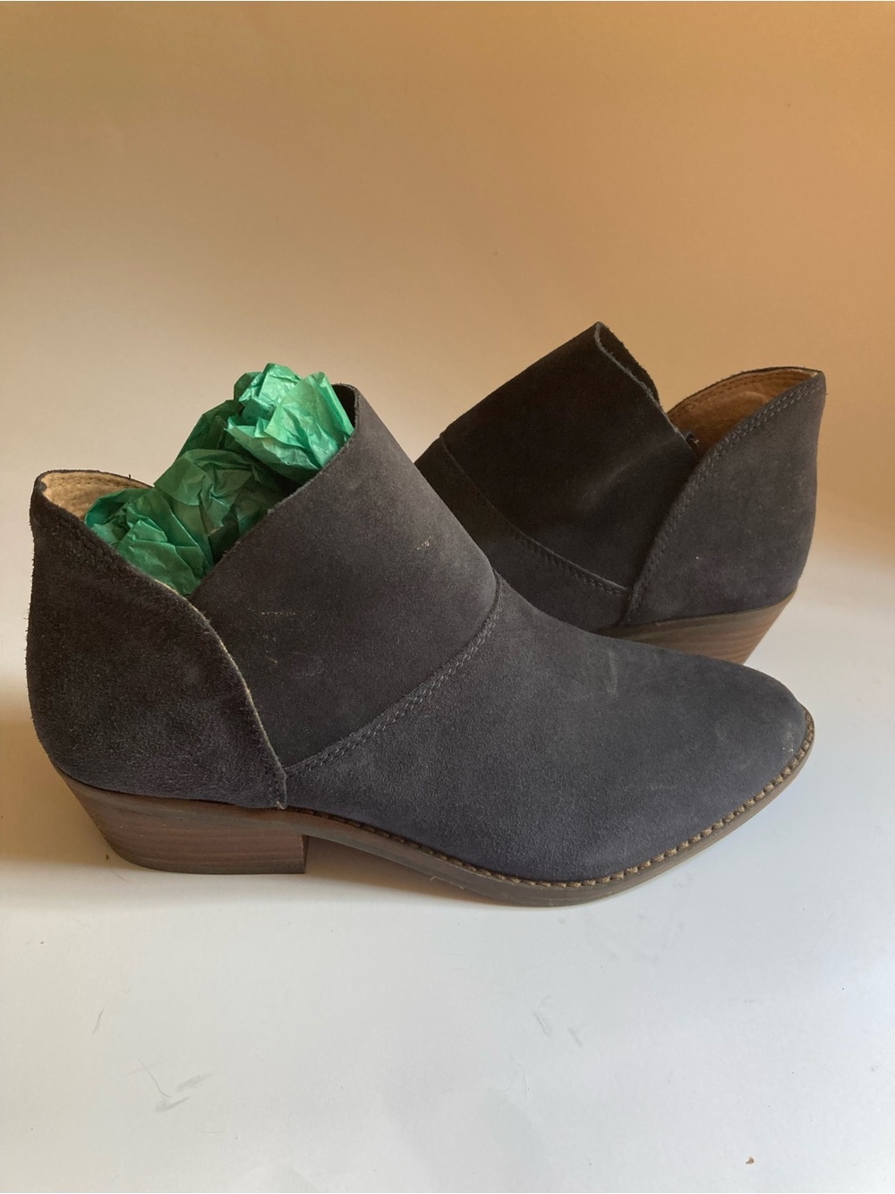 Lucky Brand Navy Blue Suede Ankle Booties 8